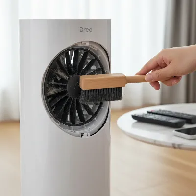Dreo Nomad One Tower Fan with removable grille for easy cleaning
